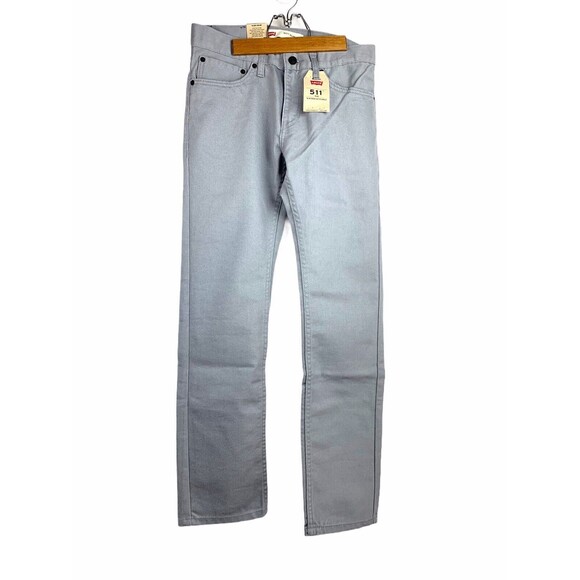 Levi’s Sim 511 Light Gray Skate Stretch Slim Fit Denim Jeans 28 X28 NEW Youth 16 - Picture 1 of 12
